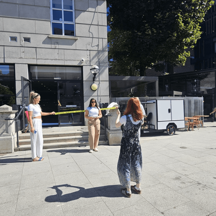 shooting content outside venue where manor house murder is taking place 